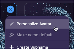 Personalize avatar